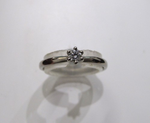 Palladium diamond solitaire - palladium,