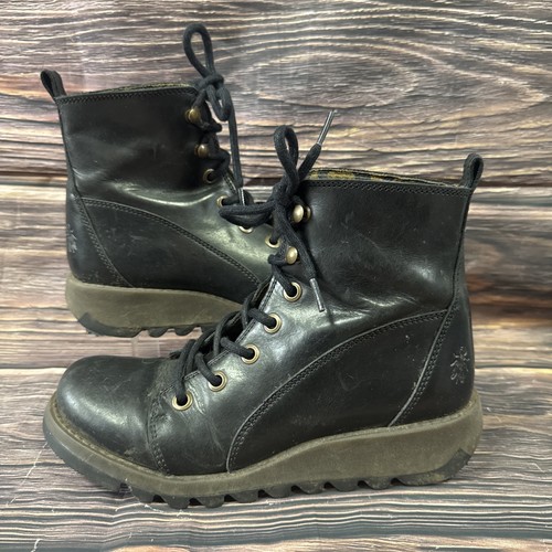 Fly london black - combat, boots