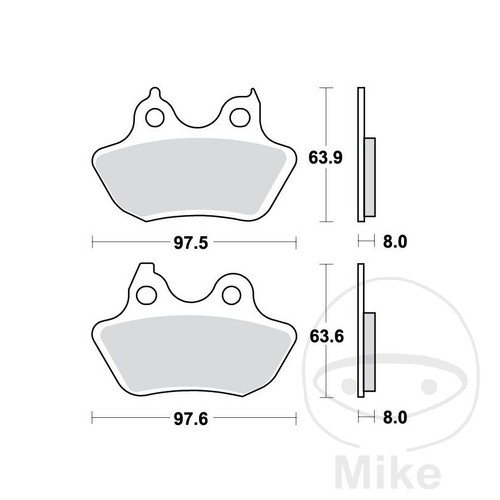 Trw sintered rear brake - sintered, pads