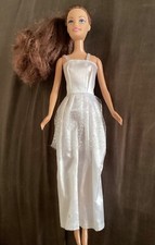 Single Barbie Doll With White Dress - Children’s Toy or Cake Topper