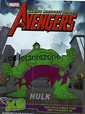 Disney XD Marvel Avengers Hulk Advertising postcard unposted