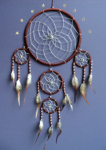 Large dream catcher - catcher, brown