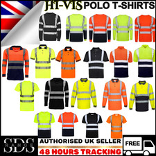 Hi Vis Viz Polo T-Shirt Long &