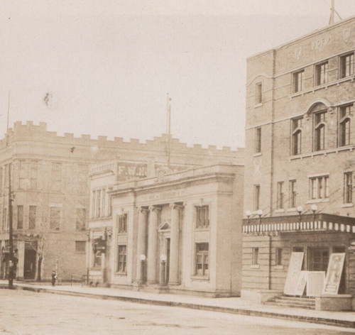 Downtown rppc postcard - downtown,