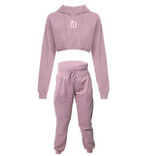 Women's Sportswear Tracksuit Lounge Wear 2 Piece Set with Crop Top and Bottoms