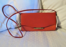 NWT Red Pebbled Leather Clutch
