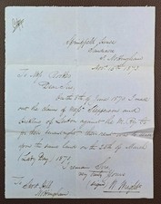 1873 Letter W. Wright Sandiacre to Brookes, Nottingham re Midland Railway