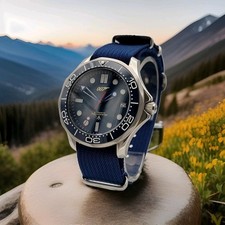 Ltd Ed James Bond 007 Divers 'GOLDENEYE' Watch Seiko TMI NH35 Auto Movt BLUE