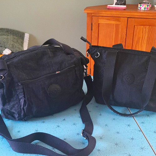 Two black kipling bags - kipling, large