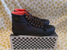 Vans Skate Sk8 Hi Reissue Spitfire Black/Flame Trainers Men's Size 8uk Rare New 