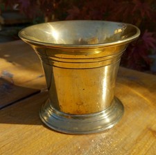 Antique solid brass mortar
