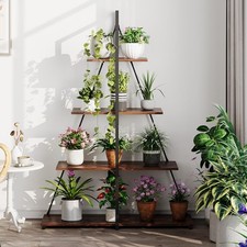 Book Shelf 4 Tier Bookshelf Modern Boat Shaped Narrow Wooden Bookcase Home