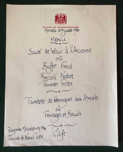 Antique royal french menu - french,