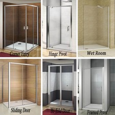 Aica Sliding BI-fold Pivot Corner Entry Quadrant Shower Door Wet Room Enclosure