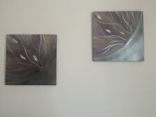 3 Modern metal wall art. Home Decor.Copper Purple Silver R Toomer Art