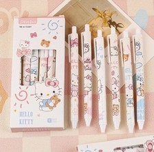 Sanrio Hello Kitty & Characters 6 Gel Pens Cute Kawaii School Supplies Gift