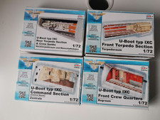 4 x CMK/MPM 1/72 U-BOAT typ ixc (front/rear tubes, command and crew quarters)