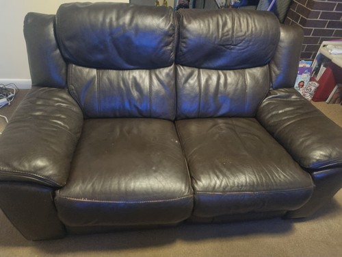 Seater brown leather - 2x, 2