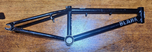 Black blank bmx bike frame - black,