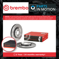 2x Brake Discs Pair Vented