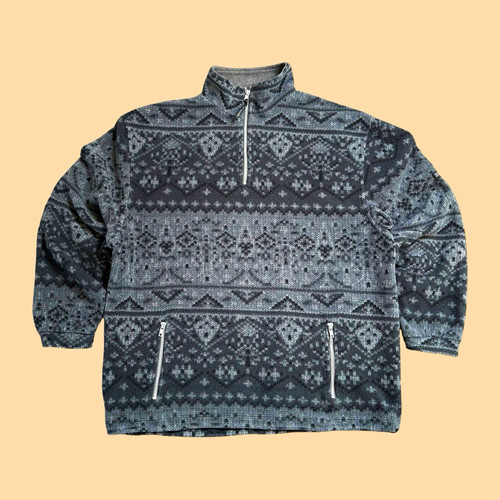 Vintage 90s aztec fleece - aztec,