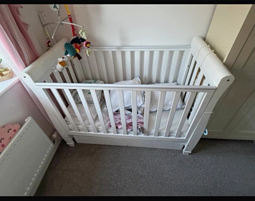 Babymore eva sleigh cot bed - cot,