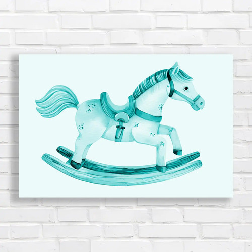 Whimsical wooden rocking horse - rocking,