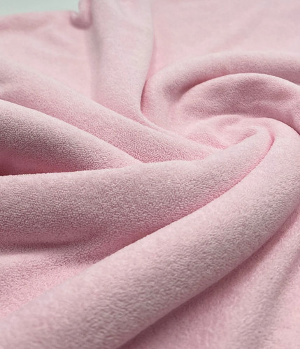 Pink terry towelling polyester - towelling,