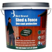 Bird Brand Shed and Fence One Coat Protection Quick Dry Pet/Child Safe - 5 Litre