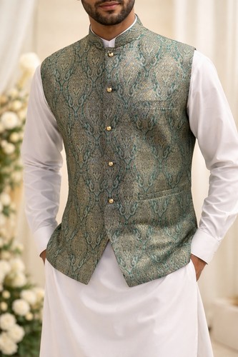 Men waistcoat green - men,