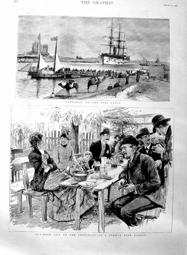 Original old antique print - original,