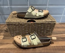 M&S Gold Colour Leather Double