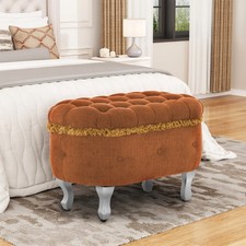 29.5" Orange Storage Ottoman