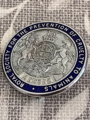 Vintage rspca enamel badge - vintage,