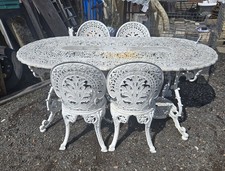 Garden Furniture, Cast Aluminium Table and Chairs Set
