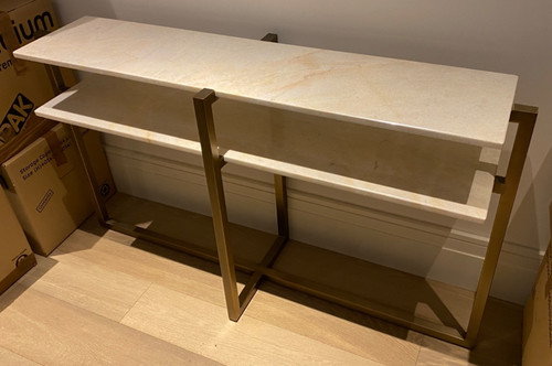 Modern marble brass console - marble,
