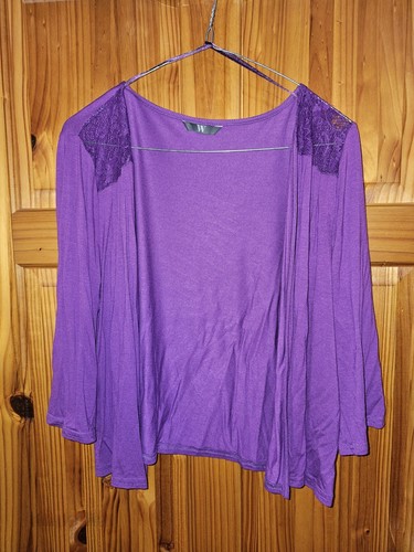 Bhs purple bolero shrug - purple, lace