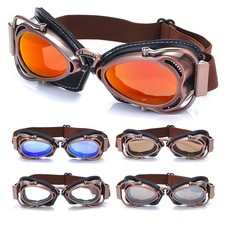 Motorcycle Retro Vintage Goggles Eyewear Cruiser Aviator Pilot Motorcross