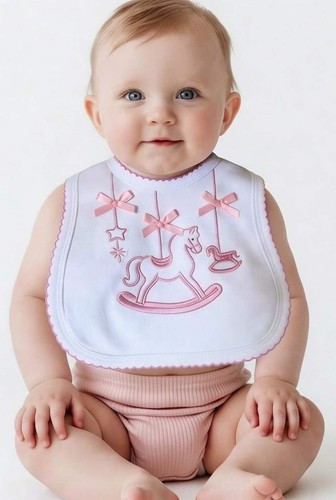 Pink embroidered rocking - pink, horse