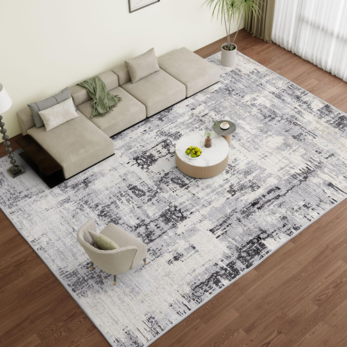 Grey abstract washable - grey,
