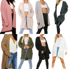 Womens Ladies Chunky Cable