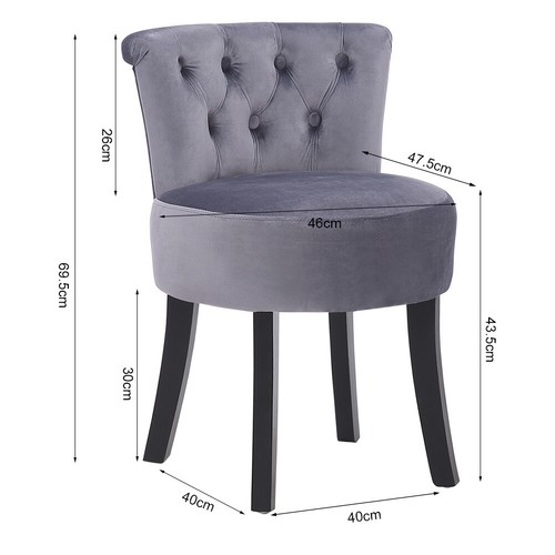 Vanity stool linen button - stool,