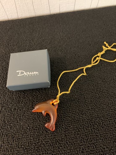 Orange dolphin necklace - orange,