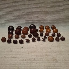 Bag Of Leather, Bakerlite And Leather Effect Buttons Various Colours And Sizes 
