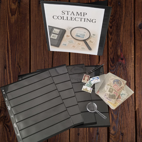 Gift stamp collecting kit with - gift,