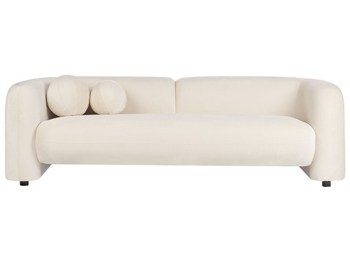 Seater velvet sofa off - 3, off-white