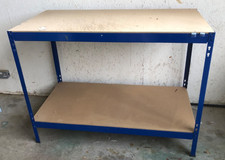 Workbench metal garage  shed storage shelving office 120 x 60 x  90