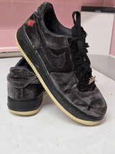 NIKE AIR FORCE 1 LOW BLACK ROSE VELVET SIZE UK 6 EUR 40 (2018) RARE SNEAKERS