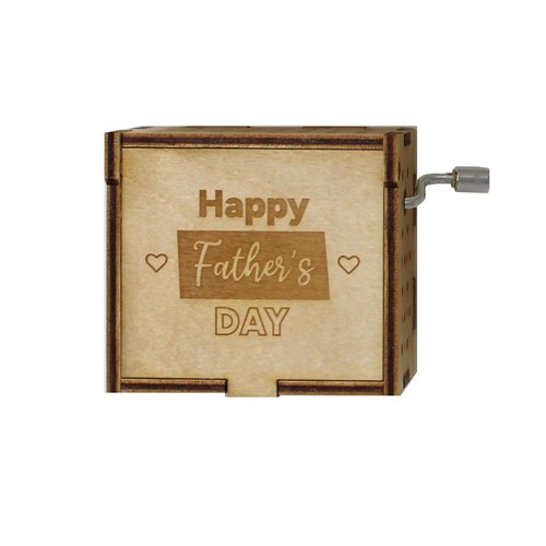 Engraved music box wooden hand - music,