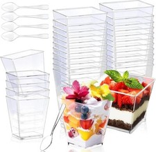 50Pcs Mini Plastic Dessert